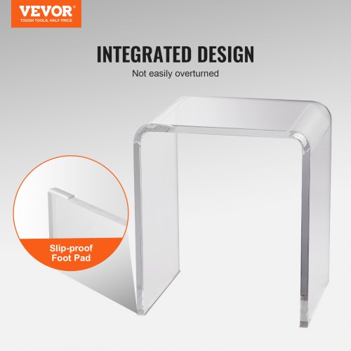 Acrylic End Table 2 pcs CShaped Lucite Side Tables Clear Acrylic Side