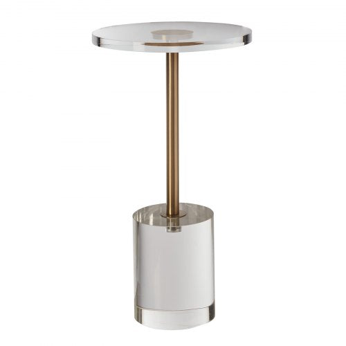 Clear Acrylic End Table Acrylic Side Table with a Solid Base 119 x 119