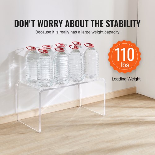 Acrylic Coffee Table CShaped Clear Acrylic End Table 16.3 inch high