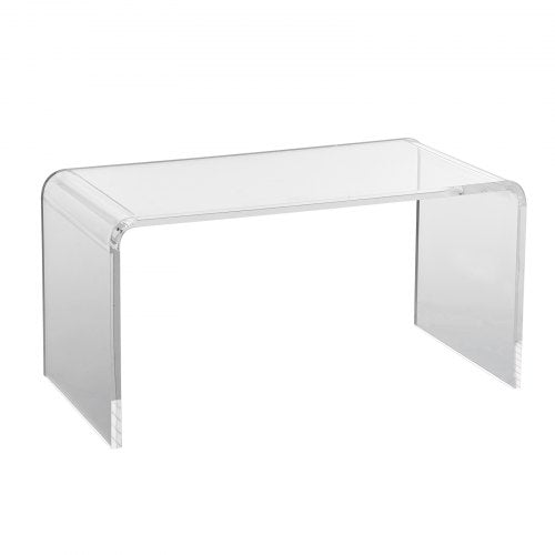 Acrylic Coffee Table CShaped Clear Acrylic End Table 16.3 inch high