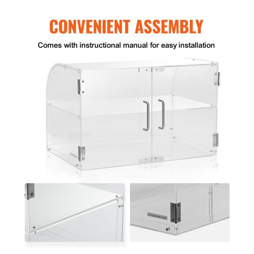 Pastry Display Case 2Tier Commercial Countertop Bakery Display Case