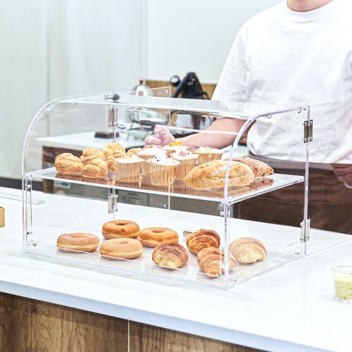Pastry Display Case 2Tier Commercial Countertop Bakery Display Case