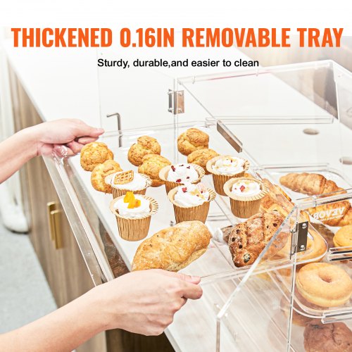 Pastry Display Case 2Tier Commercial Countertop Bakery Display Case