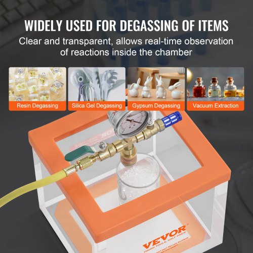 2 Gallon Vacuum Chamber Upgraded Multipurpose Acrylic Vacuum Degassing