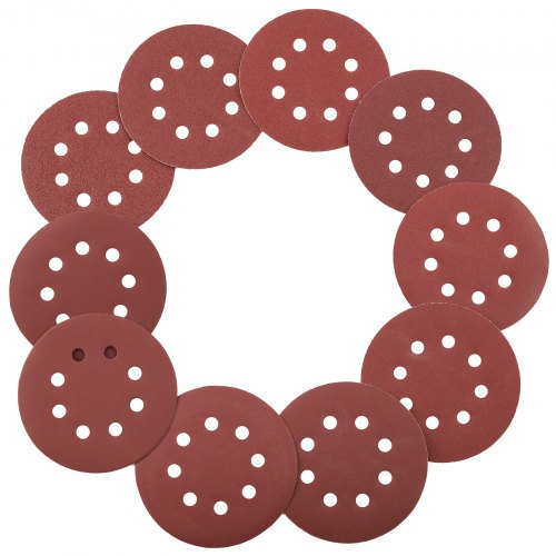 150 PCS 5 Inch Sanding Discs Set 8Hole Round Hook and Loop Sandpaper
