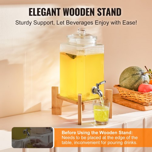 Beverage Dispenser 1.5 Gallon Drink Dispensers for Parties Glass Juice