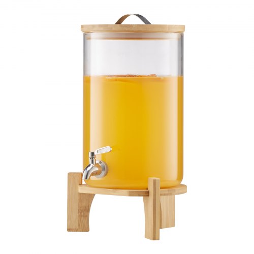 Beverage Dispenser 2.2 Gallon Drink Dispensers for Parties Glass Juice