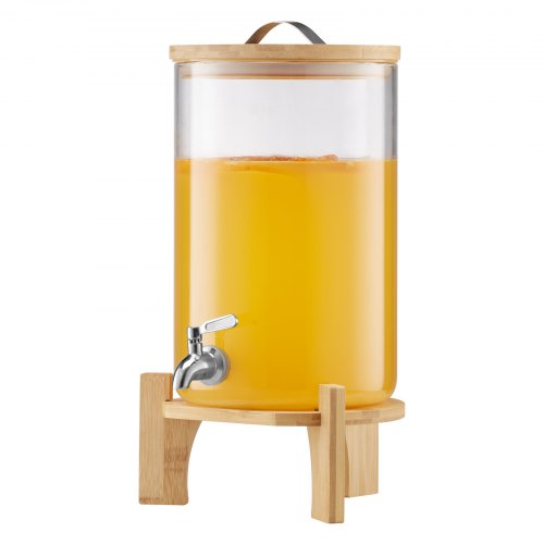 Beverage Dispenser 2.2 Gallon Drink Dispensers for Parties Glass Juice