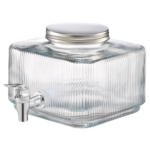 Beverage Dispenser 0.8 Gallon Drink Dispensers for Parties Glass Juice