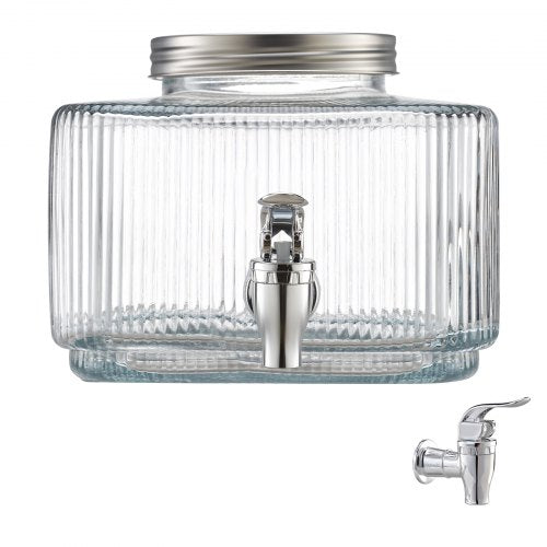 Beverage Dispenser 0.8 Gallon Drink Dispensers for Parties Glass Juice