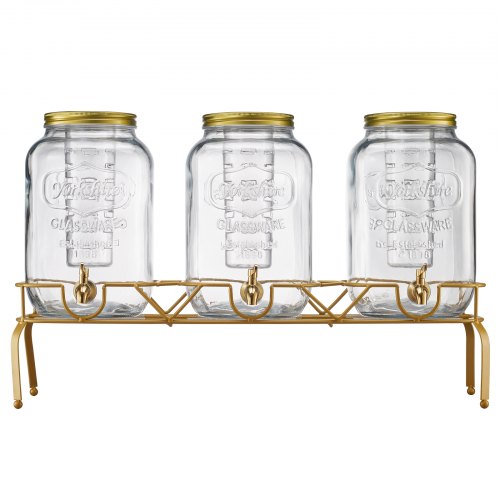Beverage Dispenser 3 Pack 2 Gallon Drink Dispensers for Parties Glass