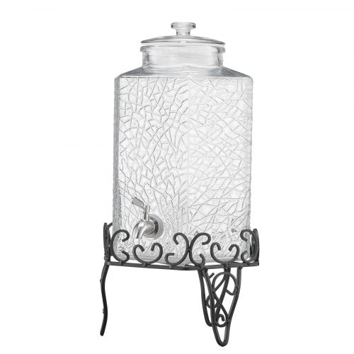 Beverage Dispenser 2.5 Gallon Drink Dispensers for Parties Glass Juice