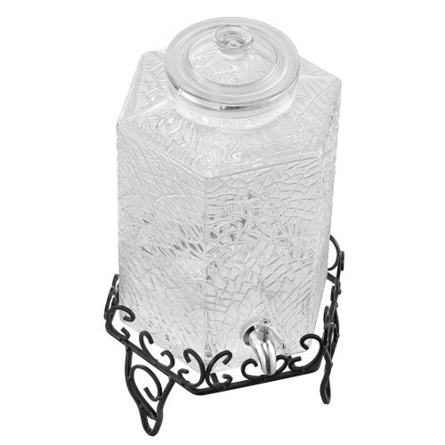 Beverage Dispenser 2.5 Gallon Drink Dispensers for Parties Glass Juice