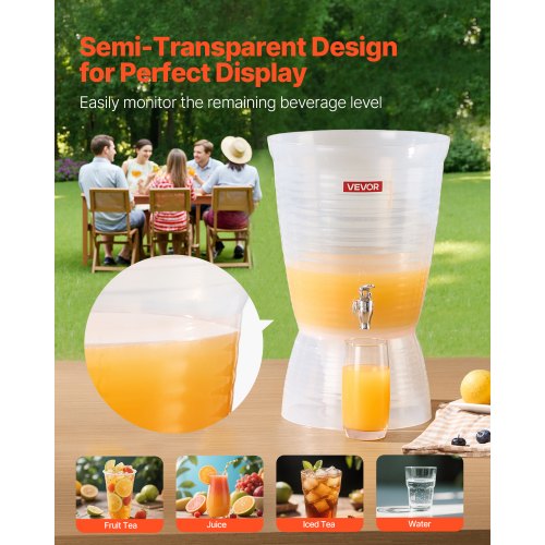 Beverage Dispenser 264 Gallon Drink Dispenser for Parties Plastic Juice