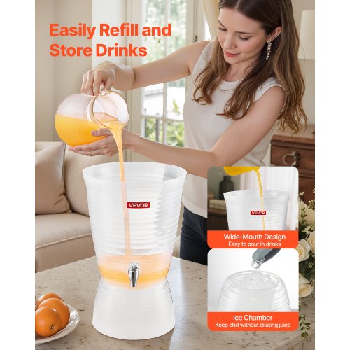 Beverage Dispenser 264 Gallon Drink Dispenser for Parties Plastic Juice