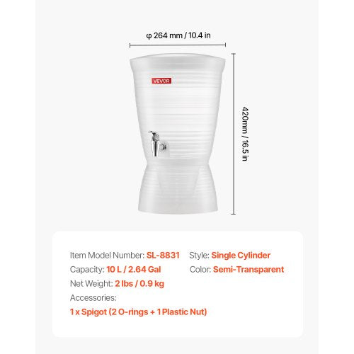 Beverage Dispenser 264 Gallon Drink Dispenser for Parties Plastic Juice