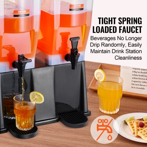 Beverage Dispenser 3 Gallon x 2 Drink Dispensers for Parties Plastic Juice