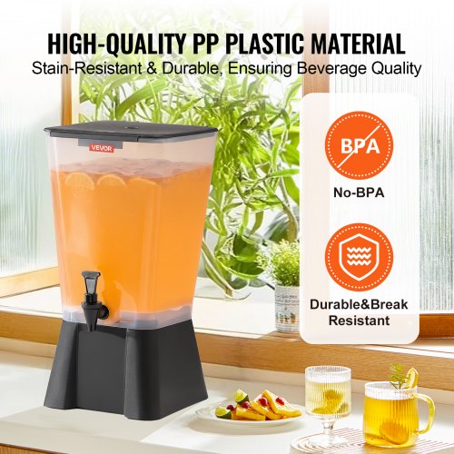 Beverage Dispenser 5 Gallon Drink Dispenser for Parties Plastic Juice
