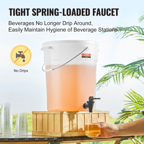 Beverage Dispenser 5 Gallon Drink Dispensers for Parties Plastic Juice