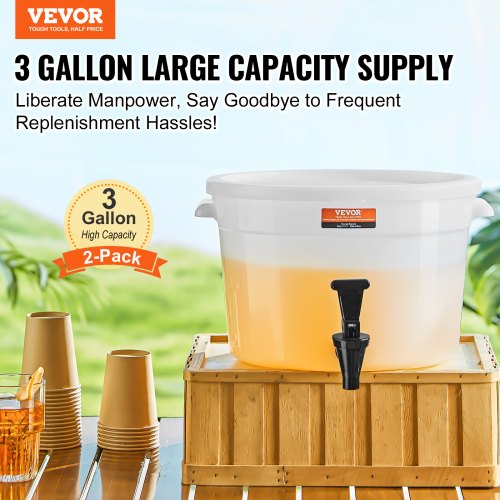 Beverage Dispenser 3 Gallon Drink Dispensers for Parties Plastic Juice