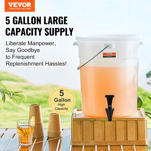 Beverage Dispenser 5 Gallon Drink Dispensers for Parties Plastic Juice