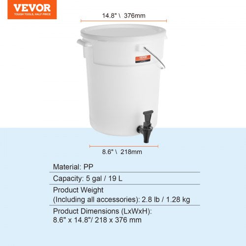 Beverage Dispenser 5 Gallon Drink Dispensers for Parties Plastic Juice
