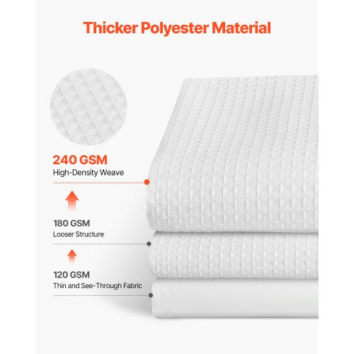 White Fabric Shower Curtain 240 GSM Weighted Waffle Shower Curtains