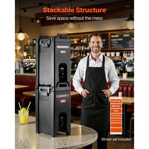 Insulated Beverage Dispenser 5 Gal19L Hot And Cold Server With Spigot Handle