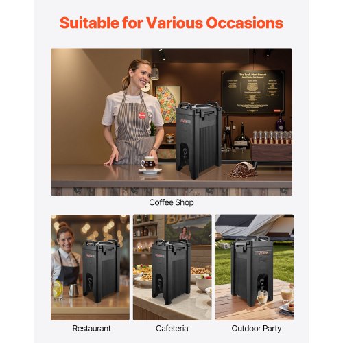 Insulated Beverage Dispenser 5 Gal19L Hot And Cold Server With Spigot Handle