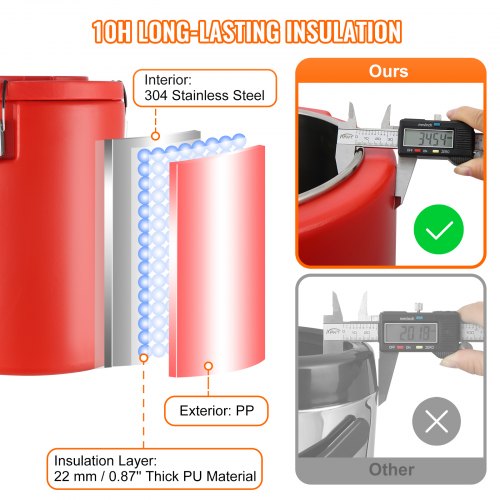 Stainless Steel Insulated Beverage Dispenser 4.5 Gallon 17.2 Liter Thermal
