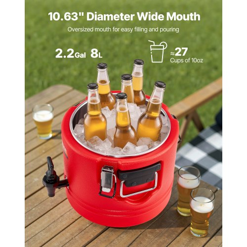 Insulated Beverage Dispenser 22 Gal8L Thermal Hot and Cold Drink Server