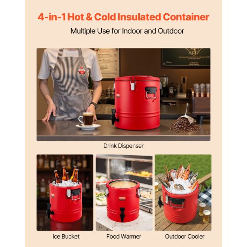 Insulated Beverage Dispenser 8 Gal303L Thermal Hot and Cold Drink Server