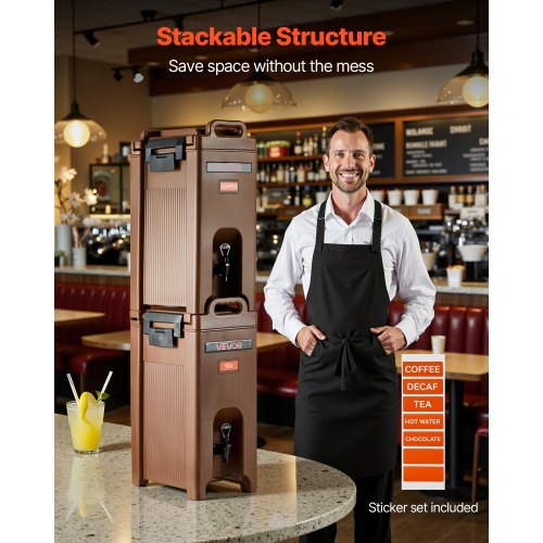 Insulated Beverage Dispenser 5 Gal19L Hot And Cold Server With Spigot Handle 8 1