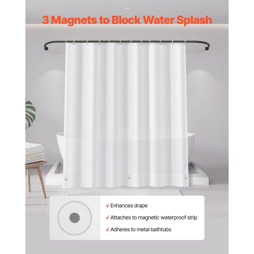 Shower Curtain Liner 8G HeavyDuty PEVA Shower Liner 2Pack Waterproof