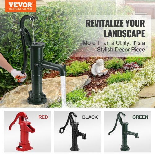 Antique Hand Water Pump 146 x 59 x 26 inch Pitcher Pump wHandle Cast Iron
