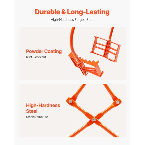 24in Stone Lifting Tongs 2Claw Rock Tongs Heavy Duty Steel Log Tongs