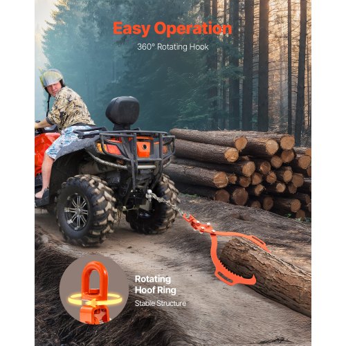 28in Log Lifting Tongs 2Claw Log Tongs Heavy Duty Steel Log Grapple