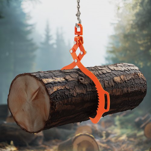 28in Log Lifting Tongs 2Claw Log Tongs Heavy Duty Steel Log Grapple