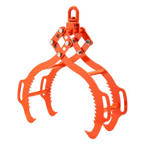 28in Log Lifting Tongs 4Claw Log Tongs Heavy Duty Steel Log Grapple