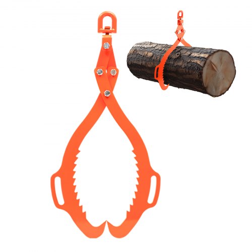 32in Log Lifting Tongs 2Claw Log Tongs Heavy Duty Steel Log Grapple