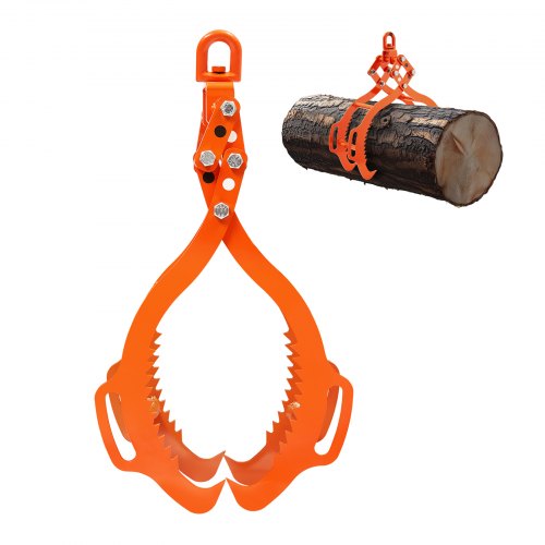 32in Log Lifting Tongs 4Claw Log Tongs Heavy Duty Steel Log Grapple