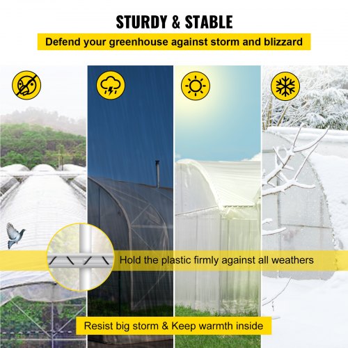 Spring Wire and Lock Channel 656ft Spring Lock UChannel Bundle for Greenhouse