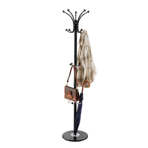 Freestanding Coat Rack Metal Coats Rack Stand with Umbrella Holder Stable