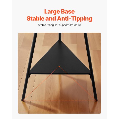Coat Rack Freestanding Coats Rack Stand with 2 Shelves 6 Hooks Free