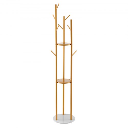 Coat Rack Freestanding Coat Rack Stand with Quartz Stone Base 9 Hooks