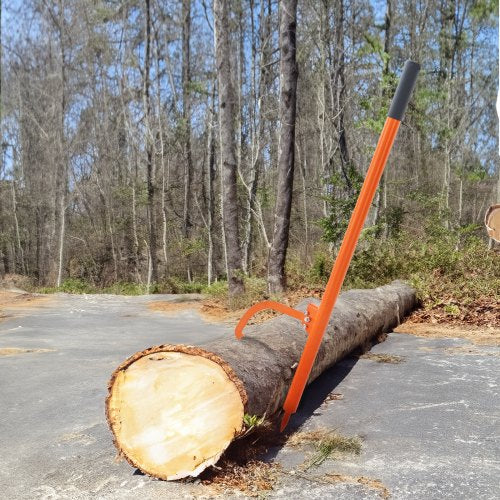 Log Peavey 46.5 in Metal Handle Log Lifter Heavy Duty Log Roller with Max