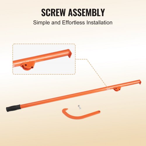 Cant Hook Tool 46.5 in Heavy Duty Steel Log Roller Log Lifter Timber Jack