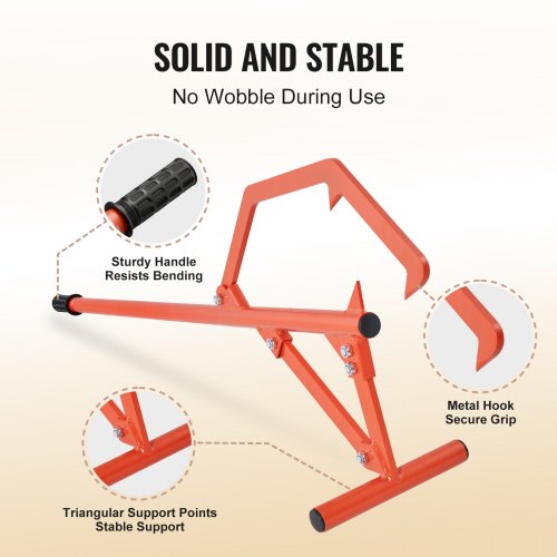 Timberjack 46.5 in Heavy Duty Log Lifter for Max 25 Dia Logs Rolling – 1219 MM