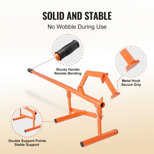 Timberjack 46.5 in Heavy Duty Steel Log Lifter Log Roller with Adjustable
