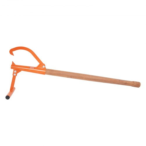 Timberjack 46.5 in Heavy Duty Log Lifter with Wooden Handle Log Roller